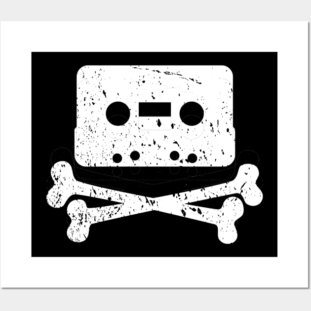 Cassette Tape Cross Bones Wall Art by Oolong